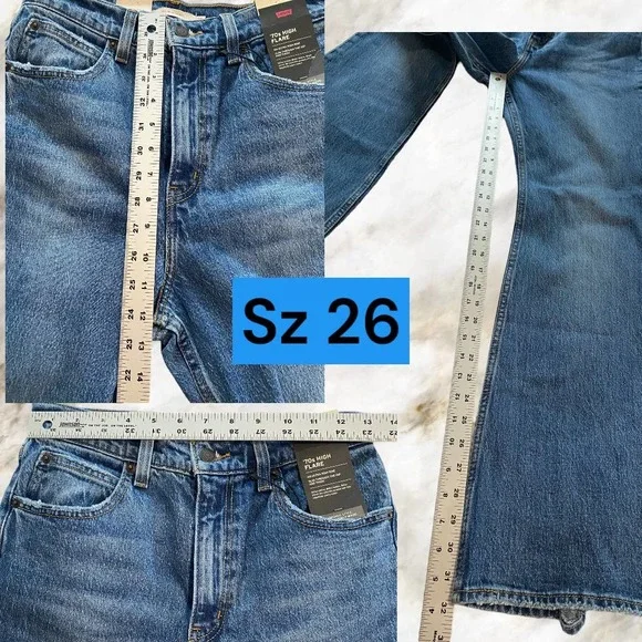 NWT Levi's 70s High Flare Jeans in Sonoma Step - Picture 14 of 15